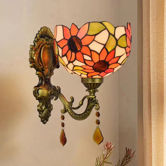Turkish flower wall light