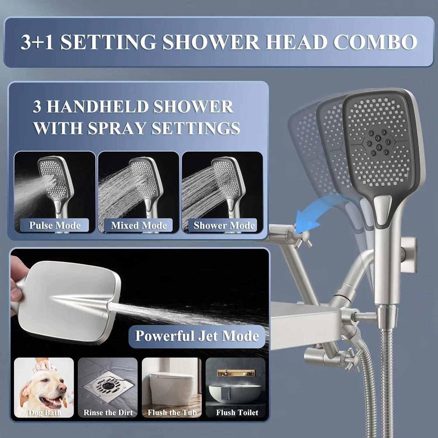 High-Pressure Rainfall Shower Heads