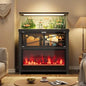 Fish Tank Stand with 20-Color LED Flames