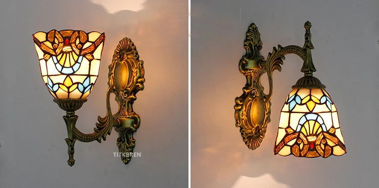 Turkish flower wall light