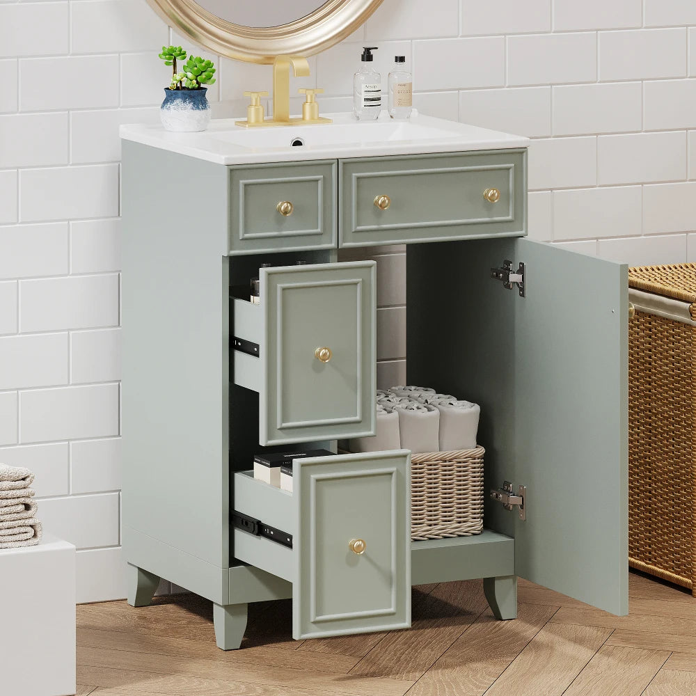 Bathroom Vanity Cabinet with Ceramic Sink
