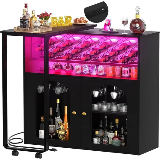 Rotating Wine Bar Cabinet
