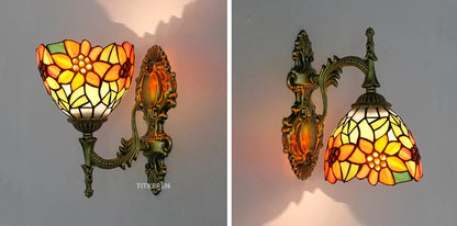Turkish flower wall light