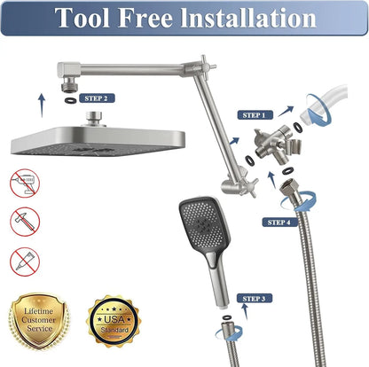 High-Pressure Rainfall Shower Heads