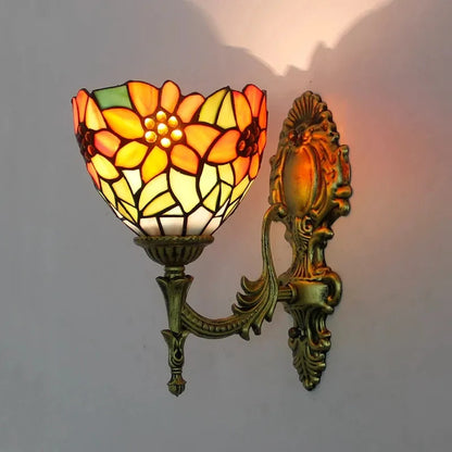 Turkish flower wall light