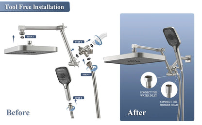 High-Pressure Rainfall Shower Heads