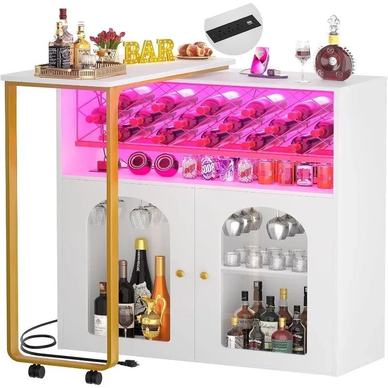 Rotating Wine Bar Cabinet