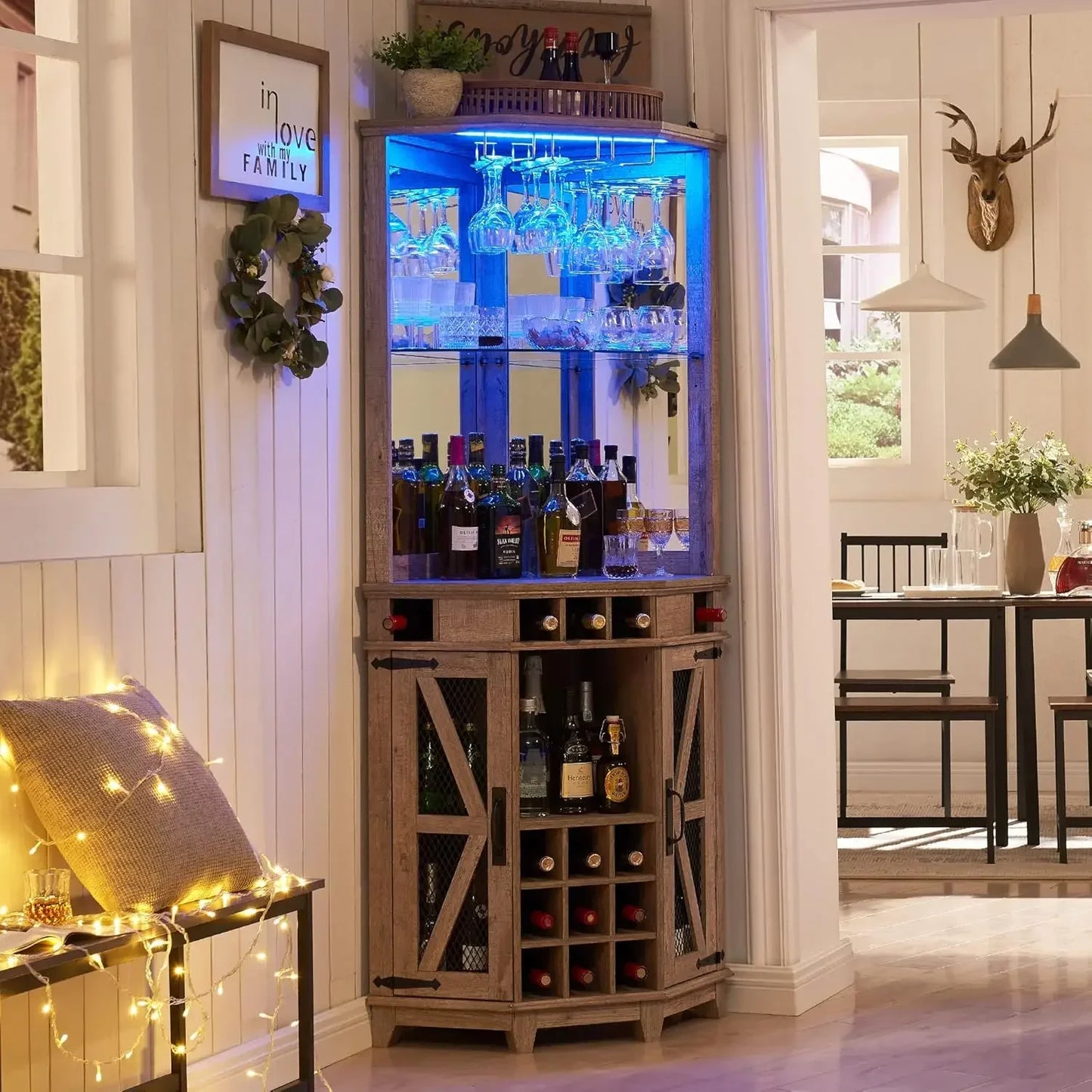 Farmhouse Wine Bar Cabinet