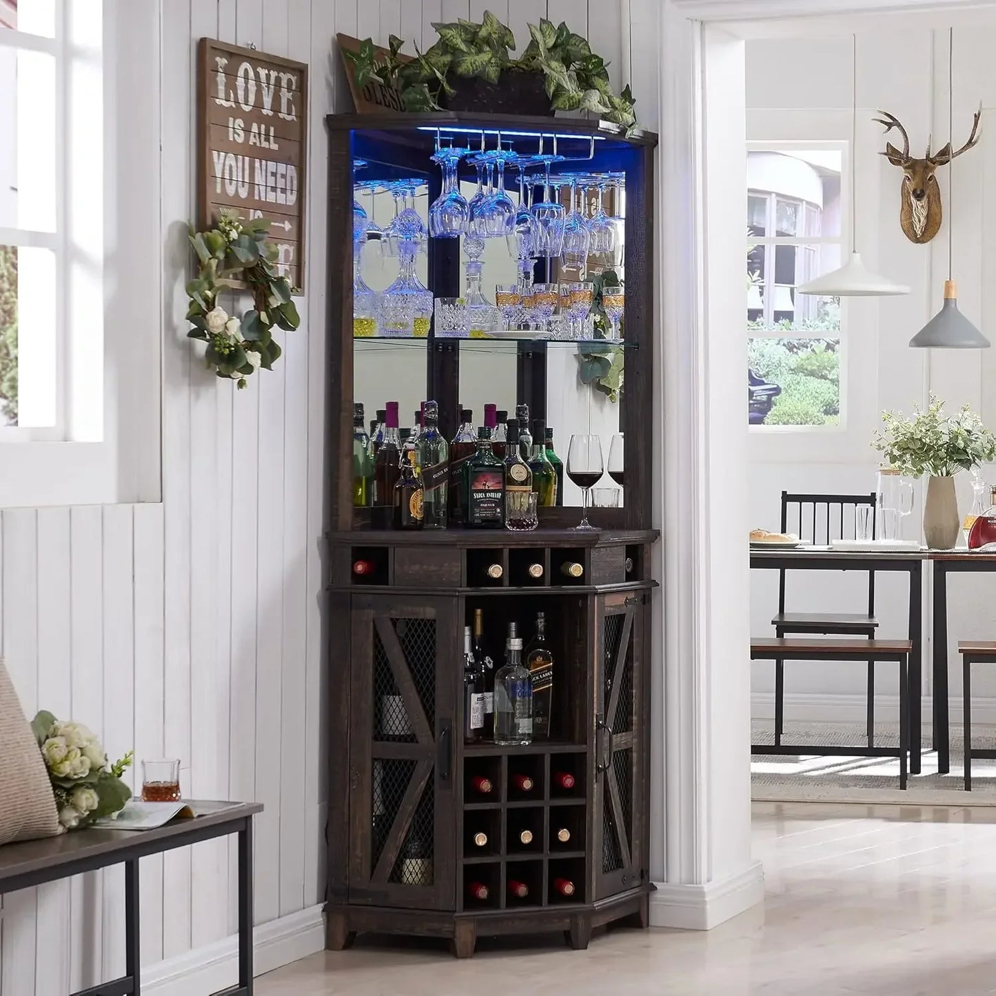 Farmhouse Wine Bar Cabinet