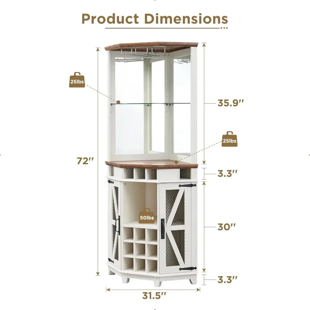 Farmhouse Wine Bar Cabinet