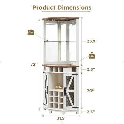 Farmhouse Wine Bar Cabinet